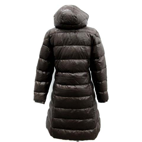 モンクレール MONCLER メイナ MEINA ダウンコート ロング フード 0 茶 