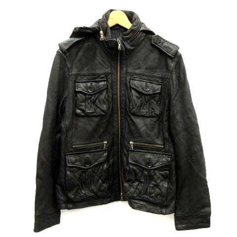 バーバリーブラックレーベル BURBERRY BLACK LABEL レザージャケット 