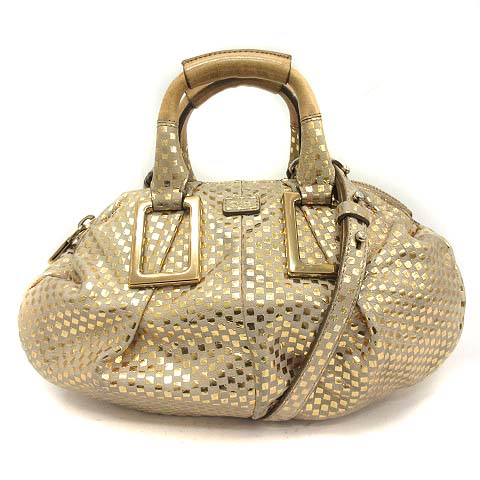 クロエ CHLOE エテル ショルダーバッグ ハンド 2way 総柄 レザー 