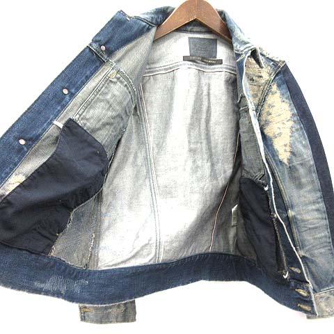 ディーゼル DIESEL デニムジャケット Gジャン ダメージ加工 S 青