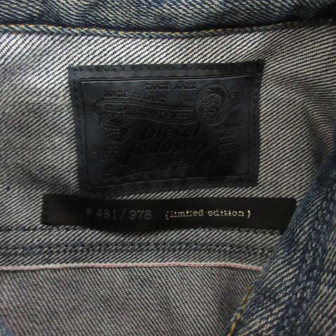 ディーゼル　デニムジャケット 青 ダメージ加工 グラフィックプリント 美品 Letters Graffiti Print denim jacket G Jean ユニセックス 男女