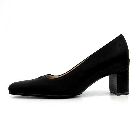 シャネル CHANEL パンプス ヒール スクエアトゥ ココマーク 36.5C 黒 
