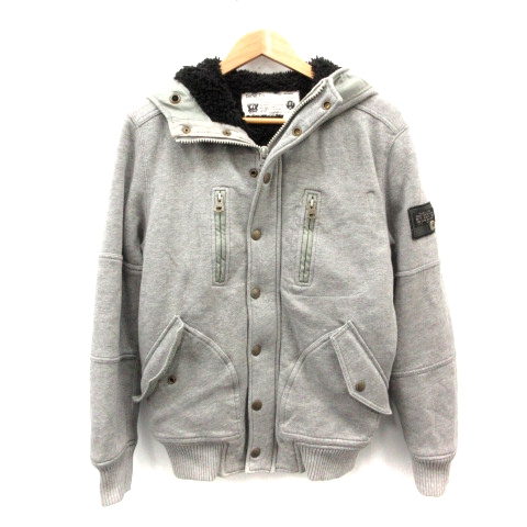 ディーゼル DIESEL ジャケット ブルゾン ボア フード S グレー /MR ○D 