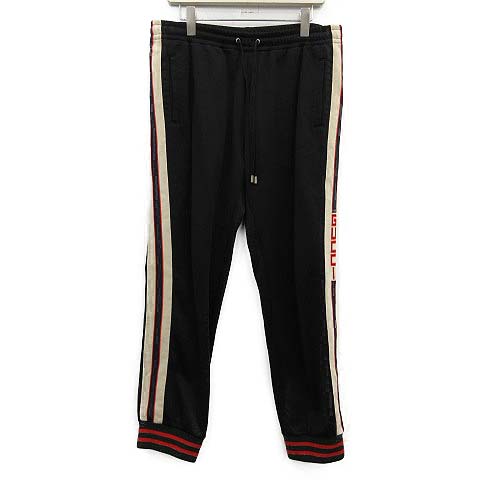 グッチ GUCCI セットアップ 上下 テクニカル ジャージ パンツ L 黒 