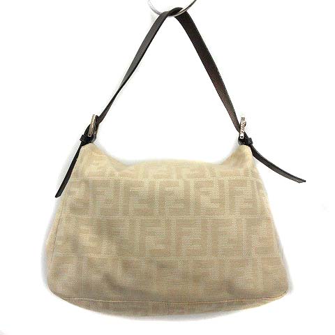 フェンディ FENDI ハンドバッグ マンマバケット ズッカ柄 アイボリー