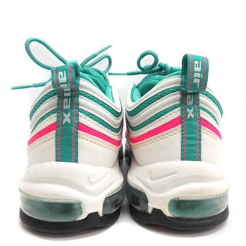 ナイキ NIKE スニーカー エアマックス97 27.5cm 緑 白 ピンク 921826 