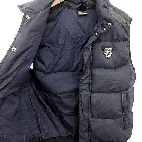 エンポリオアルマーニ EMPORIO ARMANI EA7 ダウンベスト ナイロン M 紺