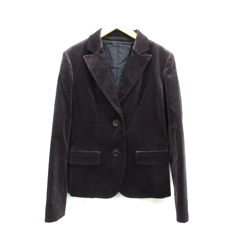 バーバリー Burberry テーラードジャケット ベロア 42 紫 パープル Mr D レディース 081 ベクトルパーク