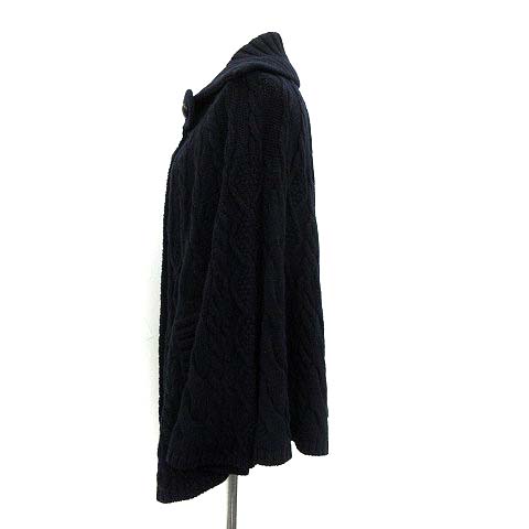★BURBERRY BLUE LABELネイビー ケーブルニット ポンチョ★ ☆BURBERRY BLUE LABELネイビー ケーブルニット ポンチョ