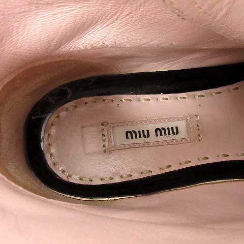 ミュウミュウ miumiu スニーカー ハイカット エナメル スタッズ