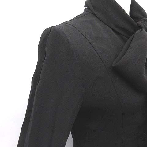 フェンディ FENDI ワンピース ひざ丈 長袖 シルク 40 黒 ブラック