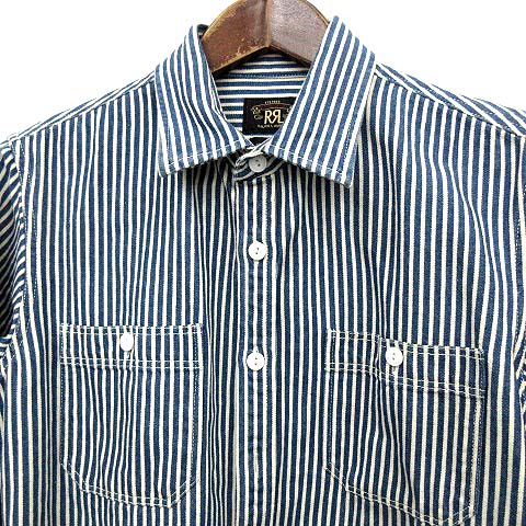 ダブルアールエル RRL ラルフローレン シャツ ヒッコリーストライプ 