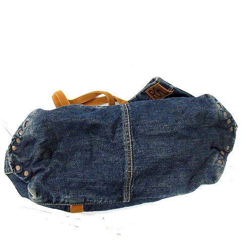 ラルフローレン RRL デニム ( ジーンズ 生地) トートバッグ ダブルアールエル RRL ラルフローレン デニム トートバッグ USED加工