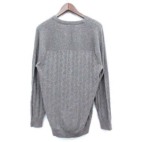 バーバリー BURBERRY ニット カシミヤ100％ Vネック 薄手 セーター L