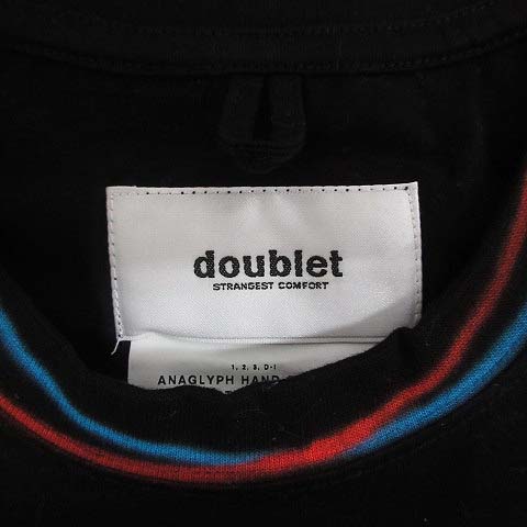 ダブレット doublet 19SS Tシャツ ANAGLYPH HAND-PAINTED T-SHIRT 半袖 