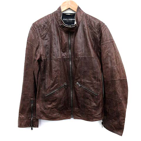 ドルチェ&ガッバーナ ドルガバ DOLCE&GABBANA ジャケット 革ジャン  
