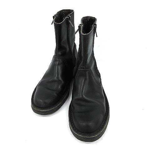 ヨウジヤマモト YOHJI YAMAMOTO ショートブーツ サイドジップ レザー 