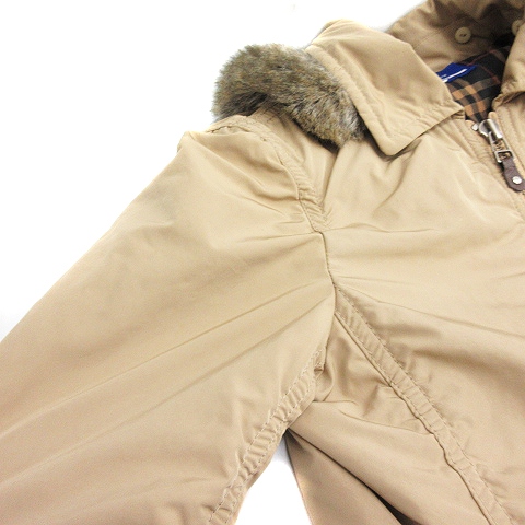 バーバリーブルーレーベル　ジップアップブルゾン　ファー付 バーバリーブルーレーベル BURBERRY BLUE LABEL ブルゾン ジップ