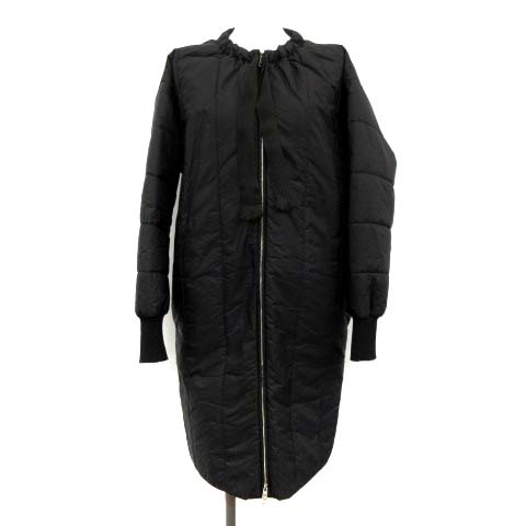 プラダ Prada ダウンコート ノーカラー 36 黒 ブラック Tk レディース 081 ベクトルパーク