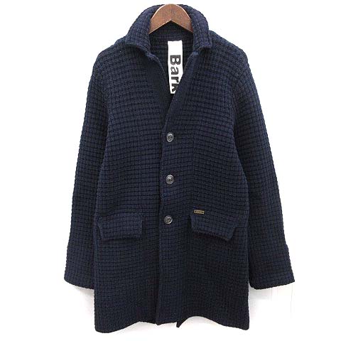 バーク Bark ニットコート ウール S 紺 ネイビー Ek メンズ 081