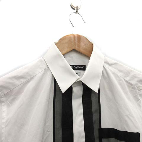 ドルチェ＆ガッバーナ　シースルー　ドレスシャツ　メンズ　イタリア製　Ｍ ドルチェ＆ガッバーナ DOLCE\u0026GABBANA メンズ トップス