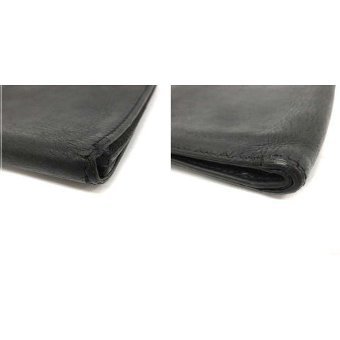 クロムハーツ CHROME HEARTS 財布 二つ折り レザー 黒 ブラック /EK