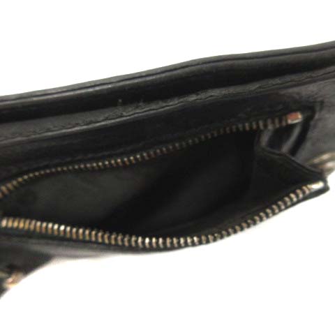 クロムハーツ CHROME HEARTS 財布 二つ折り レザー 黒 ブラック /EK