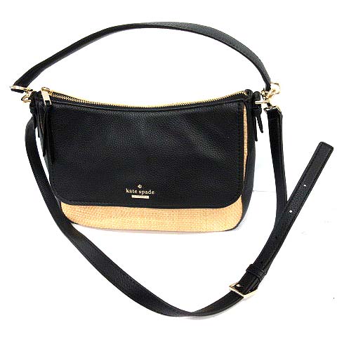 ケイトスペード KATE SPADE ショルダー かごバッグ 2WAY ベージュ 黒  