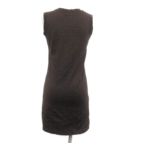 FENDI ノースリーブミニワンピース 40 極美品】FENDI フェンディ