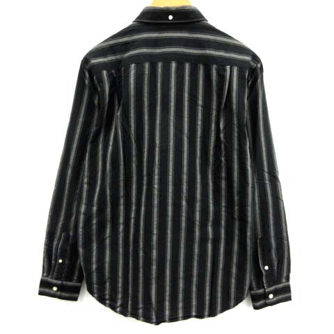 シュプリーム SUPREME シャツ ボタンダウン ストライプ 長袖 M 黒