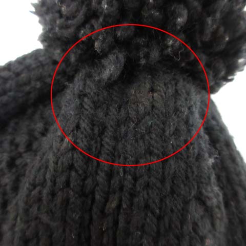 クロムハーツ CHROME HEARTS ニット帽 ボンボン クロス 黒 ブラック