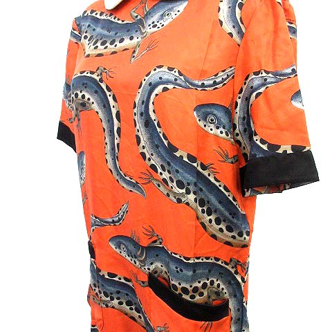 GUCCI 刺繍入りオレンジ半袖ワンピース GUCCI 刺繍入りオレンジ半袖ワンピース 8004001122992_2.jpg?v=