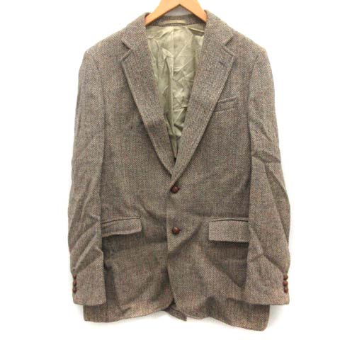 ハリスツイード Harris Tweed Stanley Blacker テーラードジャケット ツイード ヘリンボーン 茶 ブラウン Ek メンズ 081 ベクトルパーク