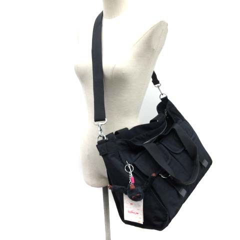 未使用品 キプリング KIPLING トートバッグ ショルダー 2WAY 紺