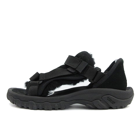 アグ UGG テバ Teva スポーツサンダル ファー ムートン 25.0cm 黒 