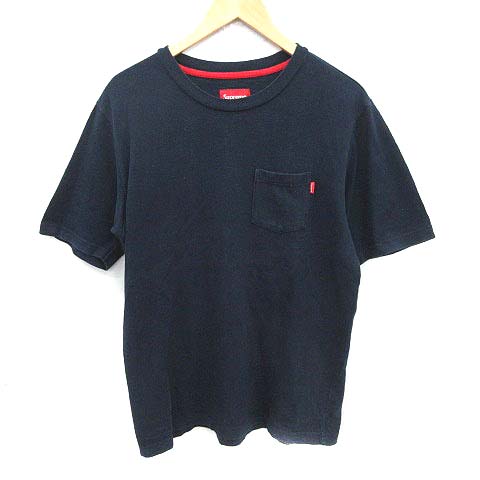 supreme ポケットTシャツ　ネイビー Supreme Pocket Tee シュプリーム ポケT NAVY Tシャツ ネイビー L