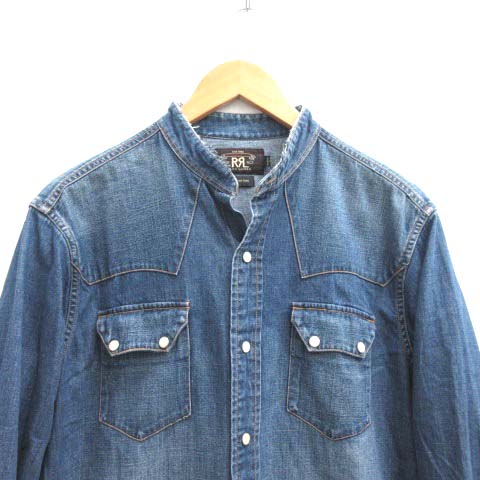 ダブルアールエル RRL ラルフローレン L ウエスタンシャツ デニム ノー 