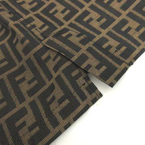 フェンディ FENDI スカート ミニ タイト ズッカ柄 総柄 42 茶