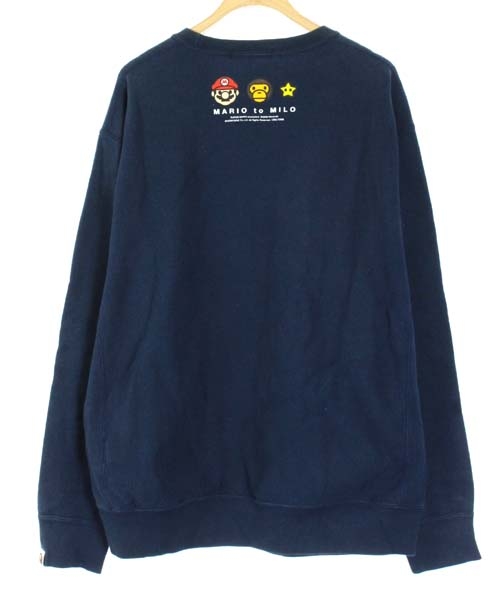 アベイシングエイプ A BATHING APE マリオ スウェット トレーナー プル 
