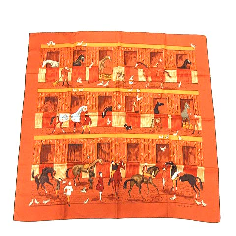 エルメス HERMES スカーフ カレ90 CLAIRE クレール 馬 ジョッキー 