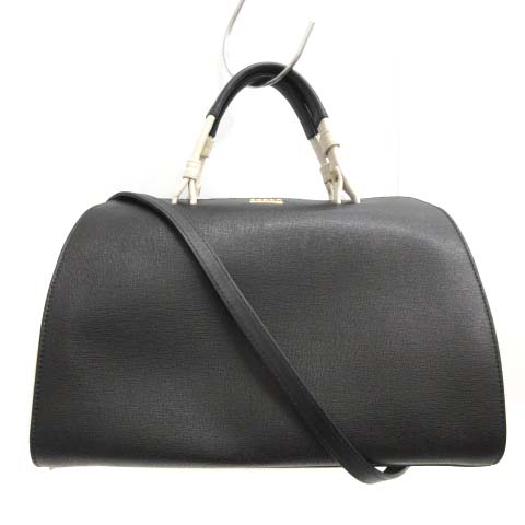 フルラ FURLA ボストンバッグ ショルダーバッグ レザー 2WAY 黒 