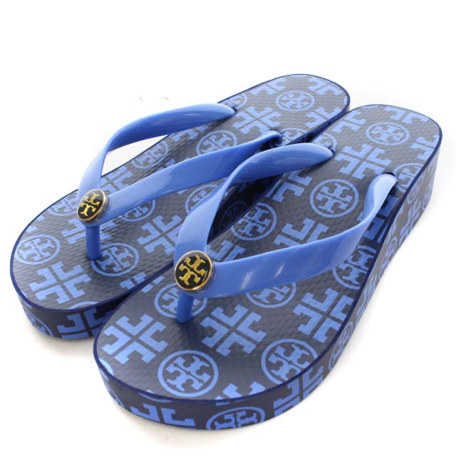 トリーバーチ TORY BURCH 総柄トングサンダル ビーチサンダル ウェッジ 