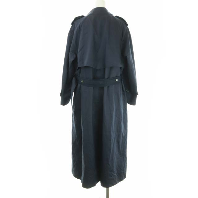 バーバリー　トレンチコート　ロング　ノバチェック　ベルト　ネイビー バーバリーズ】トレンチコートロングダブルベルトノバチェック