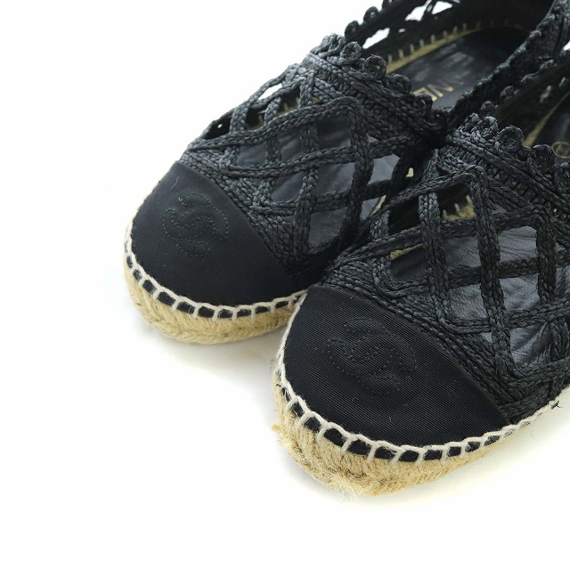 シャネル CHANEL ココマーク エスパドリーユ スリッポン フラット