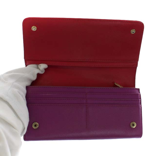 Tory Burch 二つ折り財布 エナメル　紫　トリーバーチ　未使用 トリーバーチ二つ折り財布(パープル紫)