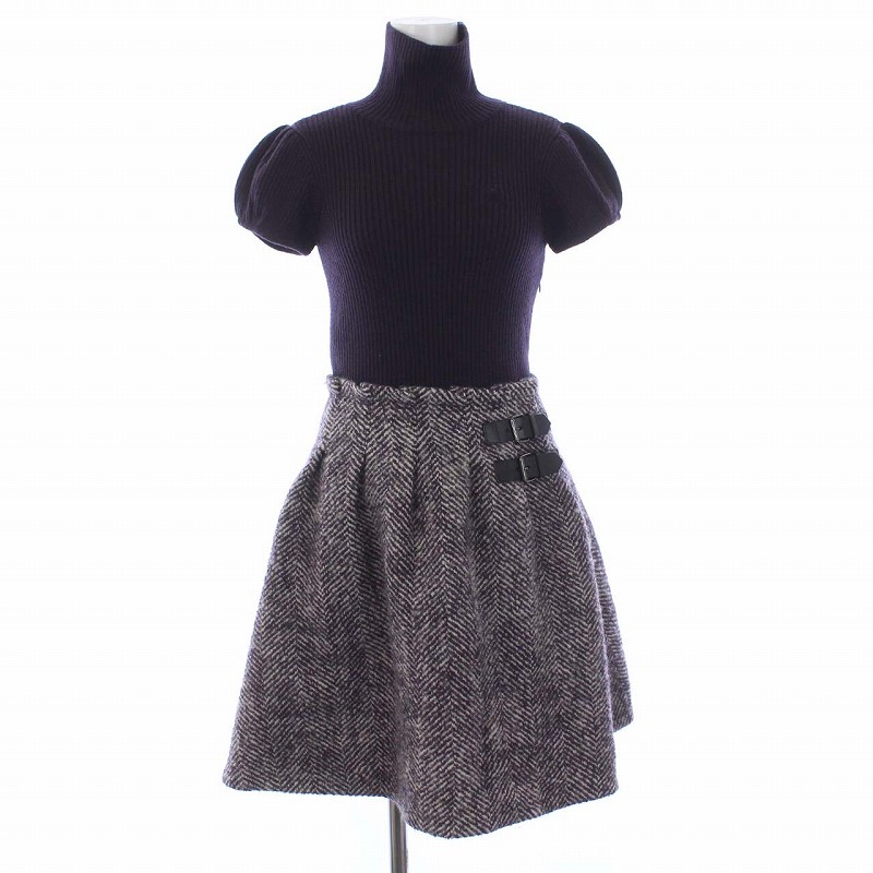 美品/BURBERRY BLUE LABEL/ニットワンピース/38/BLACK 超美品