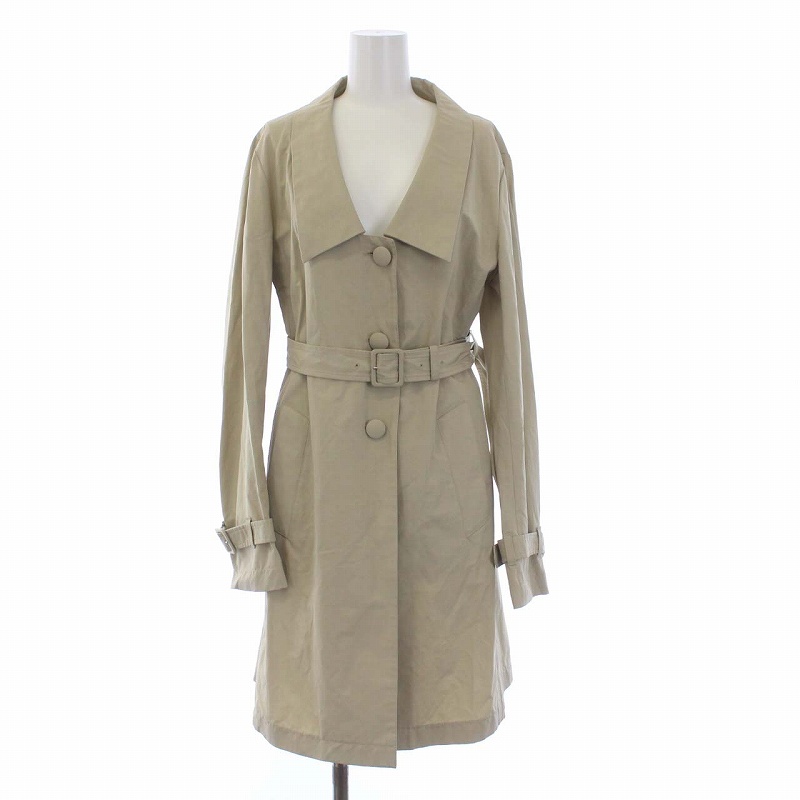 プラダ PRADA トレンチコート アウター ロング 42 M ベージュ /KH □EC 