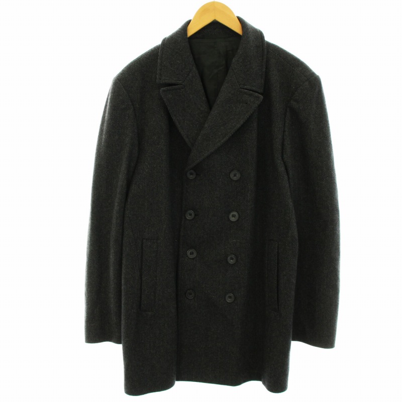 ダンヒル dunhill チェスターコート ウール カシミヤ混 ヘリンボーン 