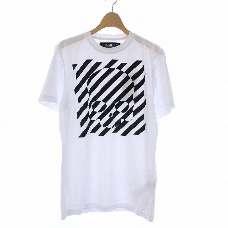 未使用品 ハイドロゲン HYDROGEN Tシャツ カットソー 半袖 スカル S 白 