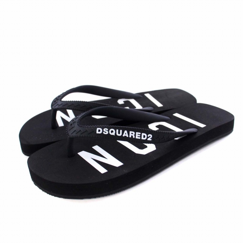 未使用品 ディースクエアード DSQUARED2 LOGO FLIP FLOPS ビーチ  